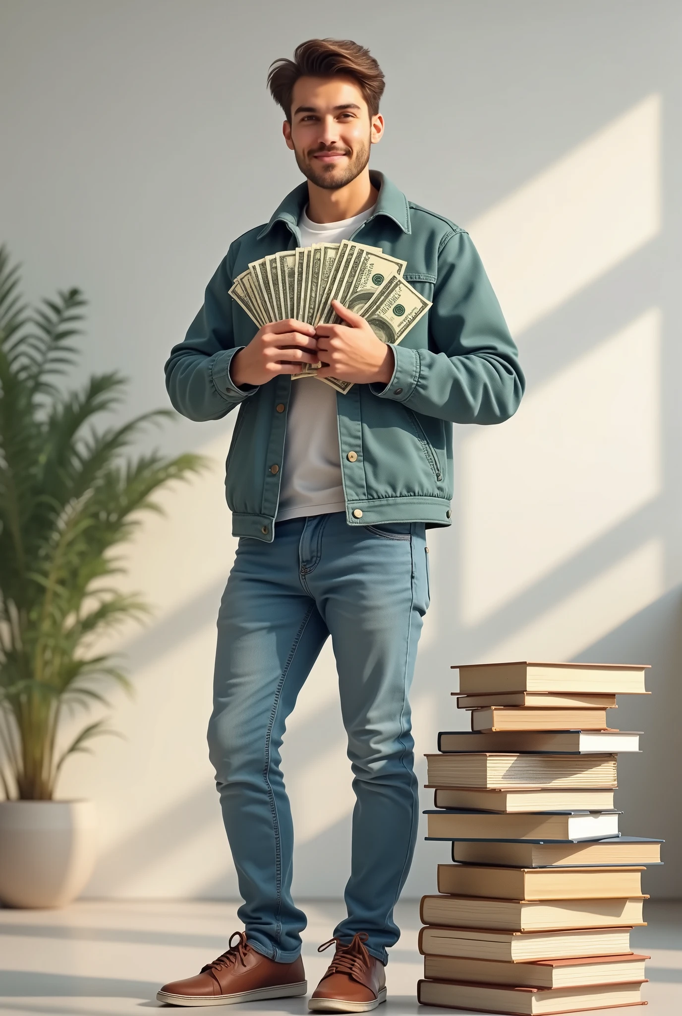 173 cm iranian electrical ingineer with dollar in hand
And he is in factory
And some paper around desk and worrk clothes
Without beard
