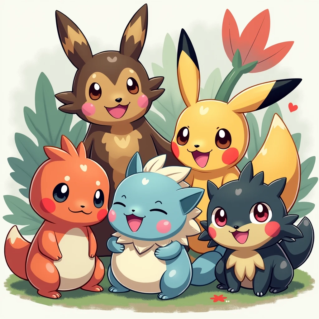 Pokémon, Cartoon illustration style, whimsical and expressive characters, exaggerated features and emotions, versatile and adaptable for various storytelling purposes.
(best quality, masterpiece), very aesthetic, perfect composition, intricate details, ultra-detailed, vivid colors