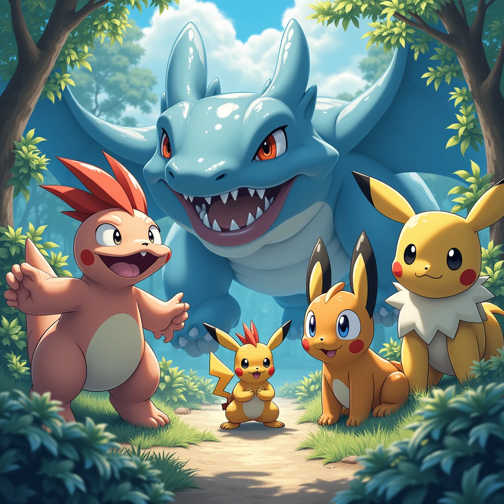 Pokémon, Cartoon illustration style, whimsical and expressive characters, exaggerated features and emotions, versatile and adaptable for various storytelling purposes.
(best quality, masterpiece), very aesthetic, perfect composition, intricate details, ultra-detailed, vivid colors