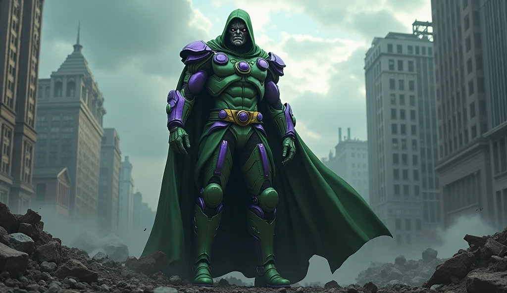 Doctor Doom Beyonder with Thanos' skull in his hand
