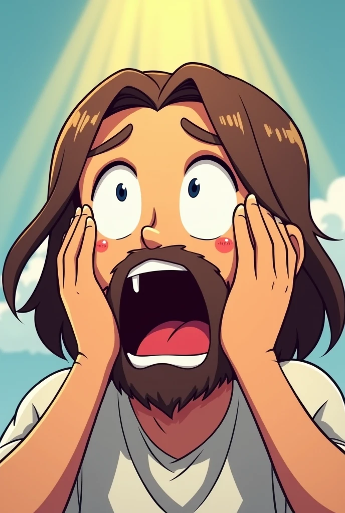 We need an image in which Jesus is shocked after seeing something with ...