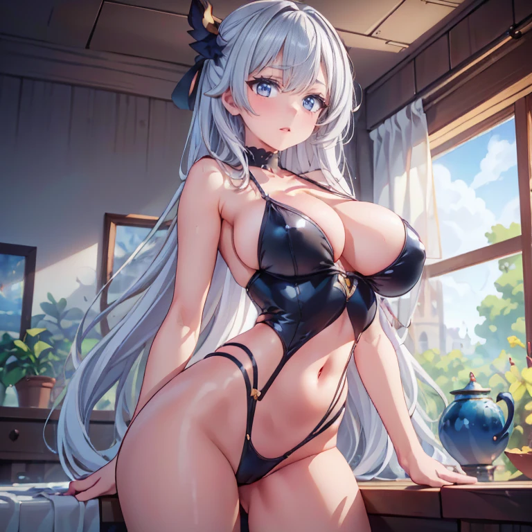 full body Waifu beautiful detailed eyes, beautiful detailed lips, extremely detailed eyes and face, longeyelashes, 1girl, sensual, young woman, sexy medium / large breasts, beautiful feminine face, nice sexy thighs, slim, sexy, erotic, beautiful clothes, perfect body, perfect anatomy of female, cinematic lighting and framing, (best quality,4k,8k,highres,masterpiece:1.2),ultra-detailed,digital painting,portrait,glamorous,highly detailed,soft lighting,warm color tones Highest quality、masterpiece、High resolution、masterpiece、 One Japanese woman、Beautiful adult woman、actress、Silver Hair、Pixie Cut、The most beautiful face、(Close ~ eyes、Open your mouth)、Beautiful Skin、Cute eyes、Big eyes、Droopy eyes、Brown eyes、Thin lips、Glossy Lips、light makeup、Fine hand、Detailed fingers、Biggest Breasts 、Cleavage、Sexy Body、Long and beautiful legs、one piece、Looking into the camera、whole body、Professional Lighting、London、intersection、