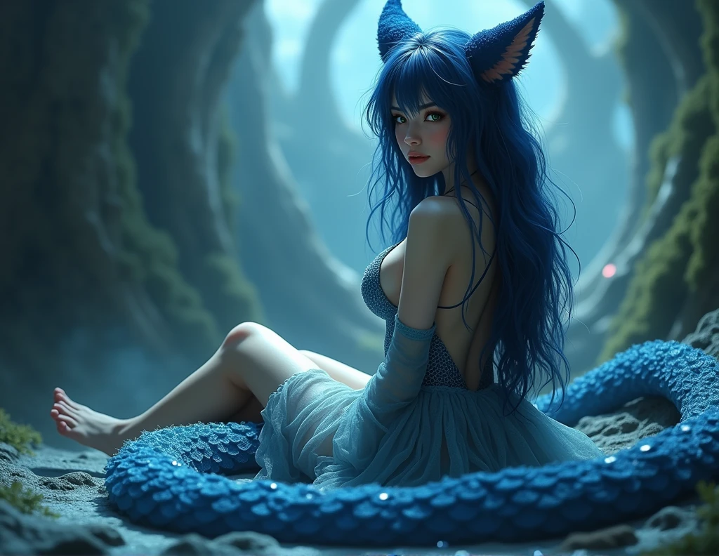 (((nsfw))) Ahri League Of Legends, Female, buttocks, big breasts, tight transparent white, HD, sexy, slave, best quality, perfect body, wet body, waistband line, feet, jade feet, long legs, rounded flesh legs