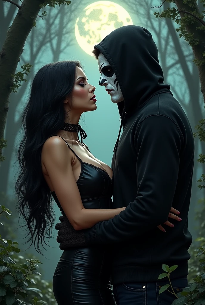 Seductive sexy death, loving embrace 