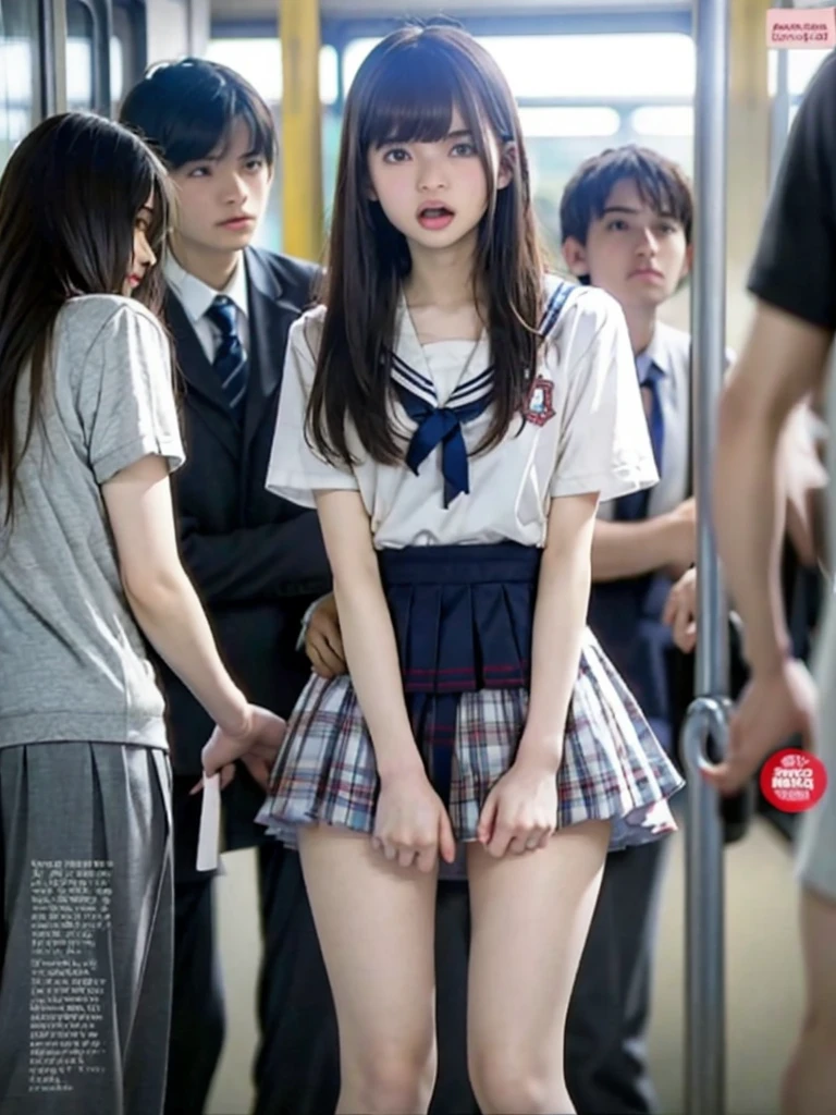 (highest qualityr)), ((obra maestra)),、Resultado del tono、mujer adulta、 ((Tiro de panty:1.5))、En pie piernas abiertas、lift skirt 、rubio、ojos verdes、(Cum en desbordamientos :1.5)、 small 、sobbing tears、(Tanga:1.0)、 Rodillas altas blanco、( en vaginal:1.3)、 en la boca、(Underboob,show off nipple:1.0)、muchos estudiantes alrededor、 Enfoque bajo vista、NSFW, realista, obra maestra, VERY crowded subway train interior detailed scenario, VERY crowded subway train interior detailed background, Mini falda sexy, (fear expression), cara sonrojada, Attractive man groped woman 1 from behind,(((Hombre atractivo presionyo su pecho sobre la mujer 1 espalda))) y (((holding her waist behind her))) (no panties:1.3), (topless:1.4),
((small breasts:1.5)), small nipples