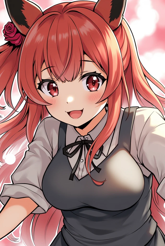 (Highest quality,masterpiece), One girl、alone, cute、smile、Detailed Background, Gavriel Dropout、Satanichia Kurumizawa、Birthday cake、Big Breasts