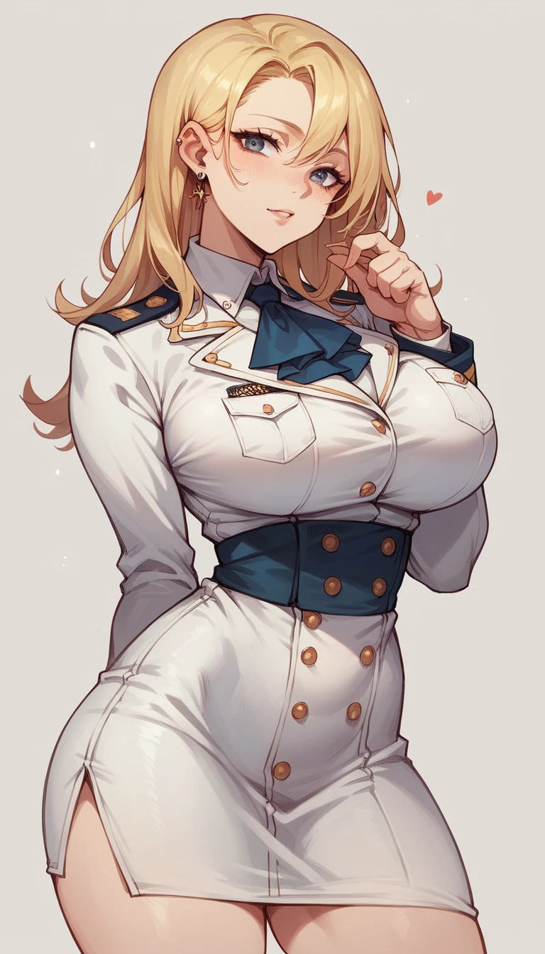 A sexy blonde girl with a voluptuous body wearing a new short naval dress uniform, It&#39;s too sexy and sensual, It has white lingerie with gold, It is for the exclusive use of your wife, a dress with a half-nipple neckline, low-cut back and only covers half of the ass and fishnet stockings that say armi and sexy high-heeled sandals 35 cm high with bows and shiny gold reflective sexy sensual uniform in the neckline has pants with Mexican naval flag, sexy girl full body sexy white high heel sandals with high white stockings slut tight dress with neckline that shows the nipple with some snow white and sexy stiletto heels with golden Versace fishnet stockings with golden details shiny reflective like mirrors full body sexy high heel sandals sexy white fishnet stockings with golden shiny reflective 