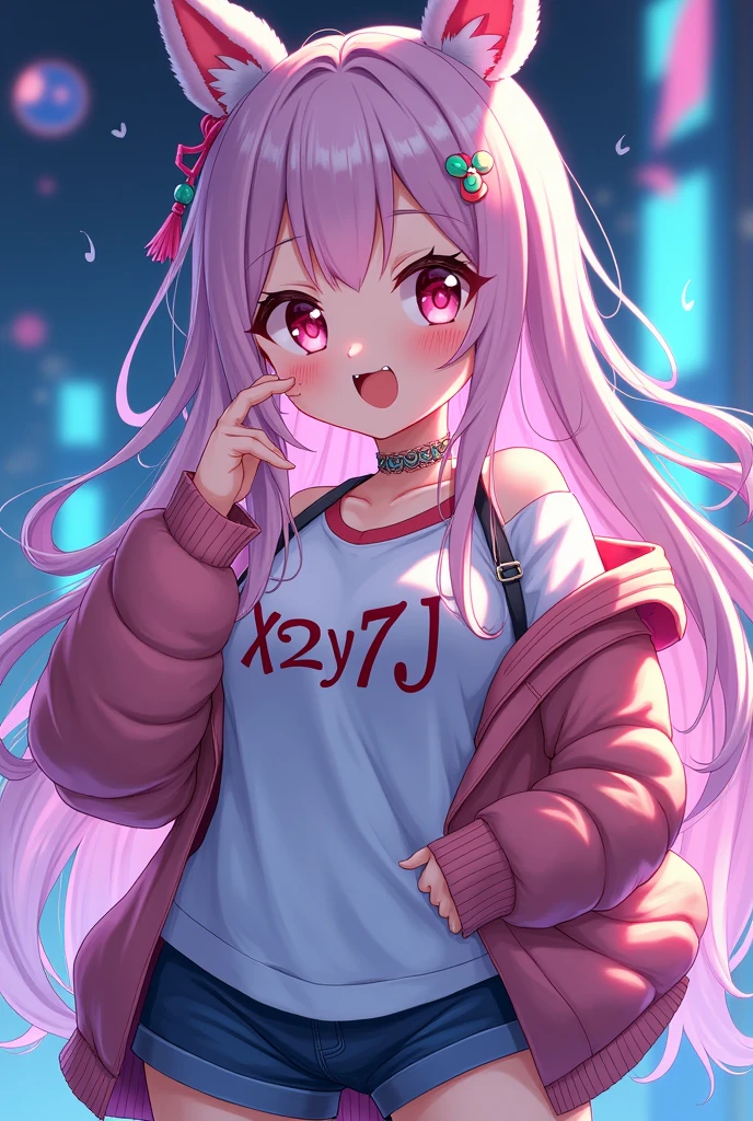 Close-up of a person with long hair wearing a shirt, anime style 4 k, anime art wallpaper 8k, pink twintail hair and cyan eyes, anime wallpaper 4k, cute anime girl, anime wallpaper 4k, anime art wallpaper 4k, anime art wallpaper 4k, Anime waifu, anime style. 8k, anime moe art style
