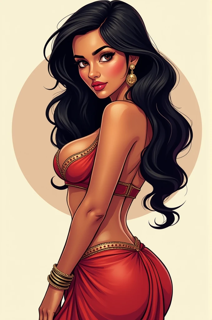 Salma character of day of the dead, green eyes, Big breasts and hips