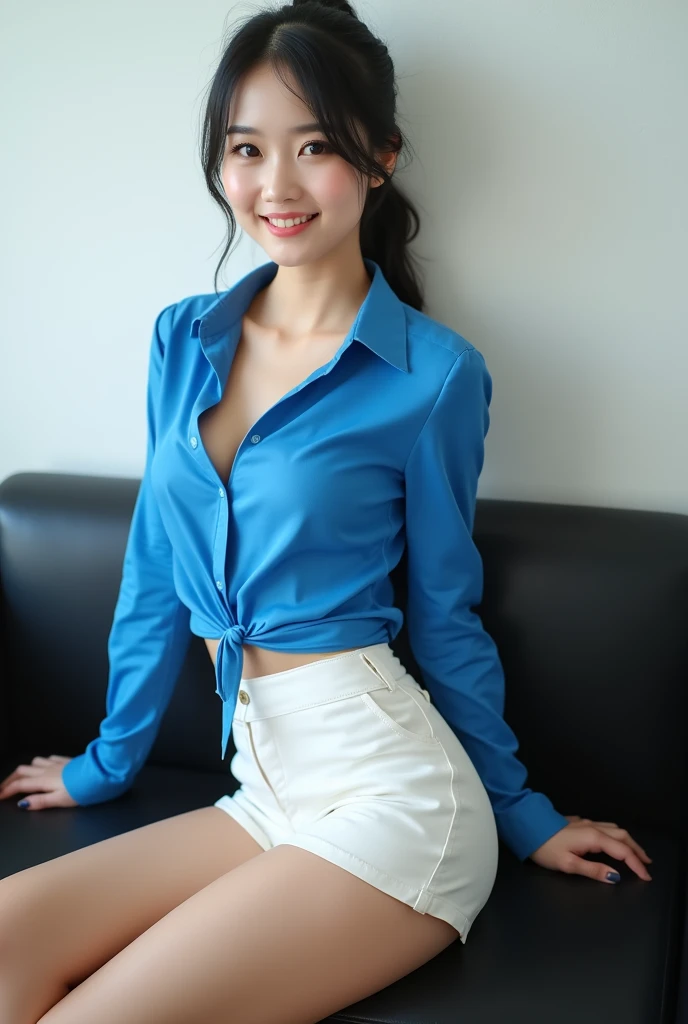 Unbelievably beautiful japanese girl, (slim, flat, tiny, plain), (have a vaginal sex , Please insert penis into your pussy:1.3), neat and clean face:1.1, baby face, emotional happy smile face, A kind smile, pulled back ponytail hair, 15 years old, (Best Quality, 8K, master piece :1.3), (gleaming skin, Shiny hair:1.4), master piece, Best Quality, (Ultra-detailed), tie and skirt