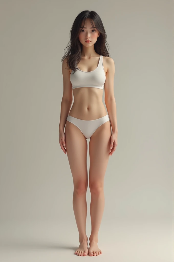 Realistic sex image of a thin and short woman, super small breasts, small legs, wearing white wide socks, wet 
