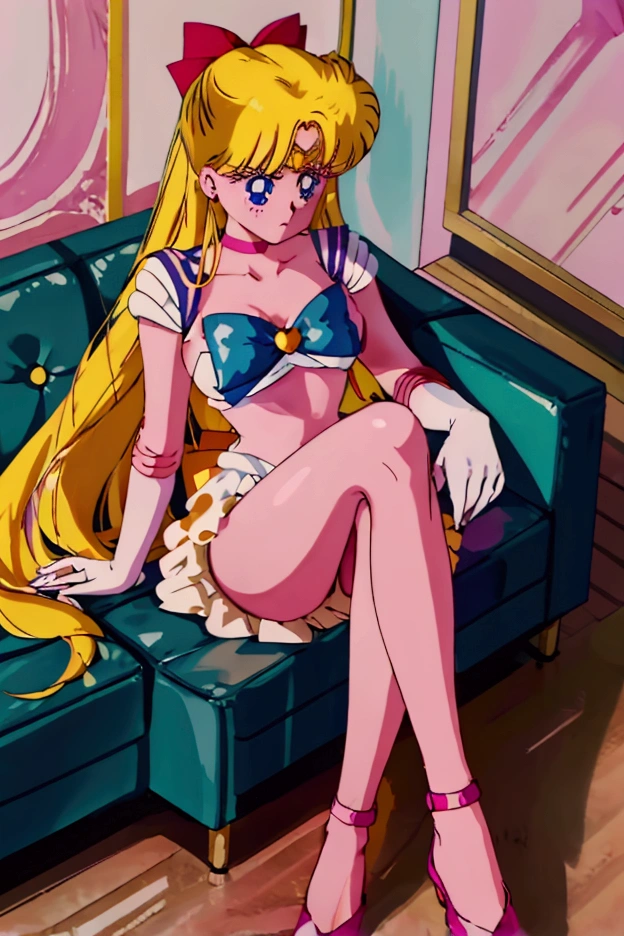 Lora (1992 Anime) (Style) a sailor suit sit a chair read a book atlibrary