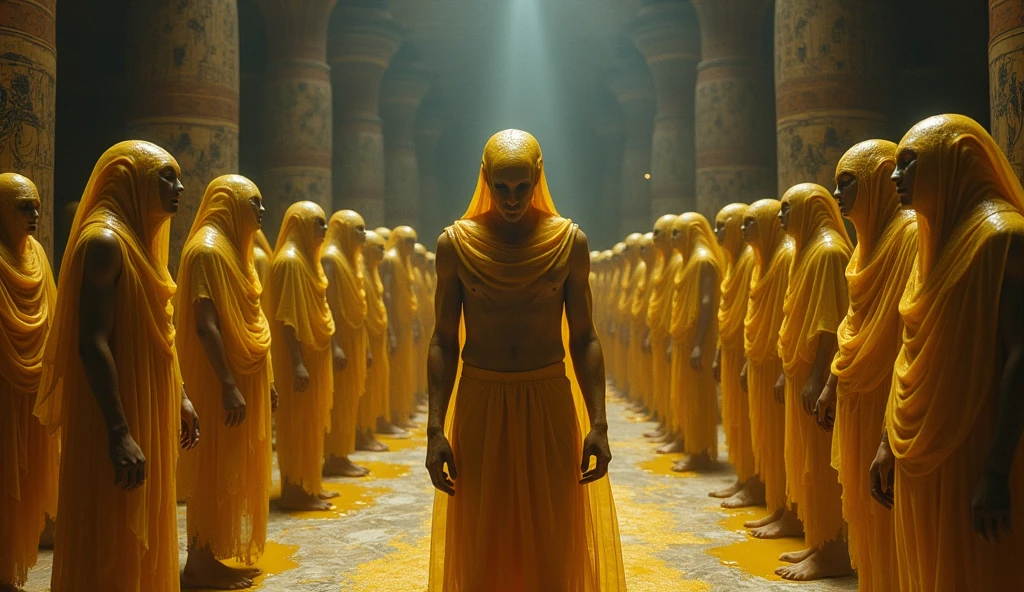 An image with yellow mummy characters with a banner written, worth "UC".
