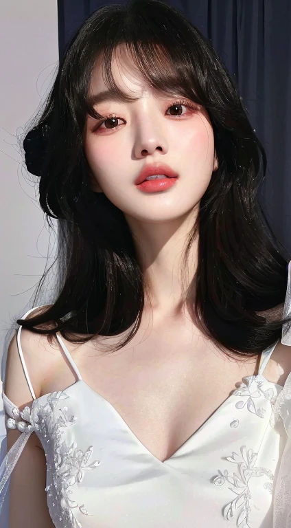 A close-up of a woman in a white dress and a white hat., bae suzy, Sun Yunjoo, janice sung, heonhwa choe, Hye Kyo song, beautiful south korean woman, Jinyoung Shin, Shin Min Jeong, korean female actress, parque me, lee ji-eun, kiko mizuhara, black rose jisoo portrait