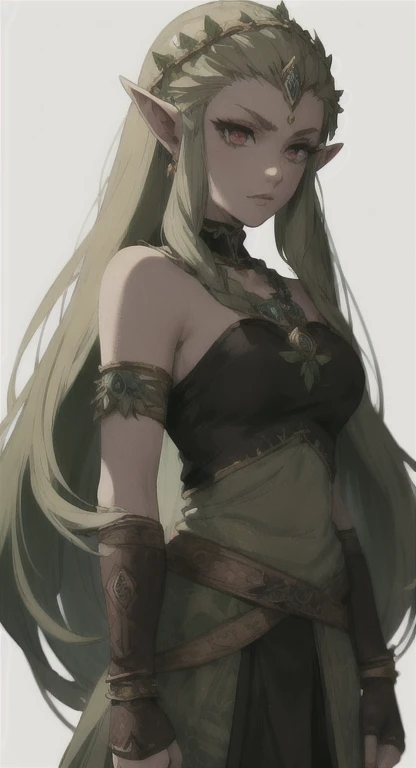 Ancient Hylian, Devine heroine, princess Hylia, blonde, red eyes, glaring at viewer, ancient Devine armor, long messy hair, ancient Hyrule, medieval Town, midnight,