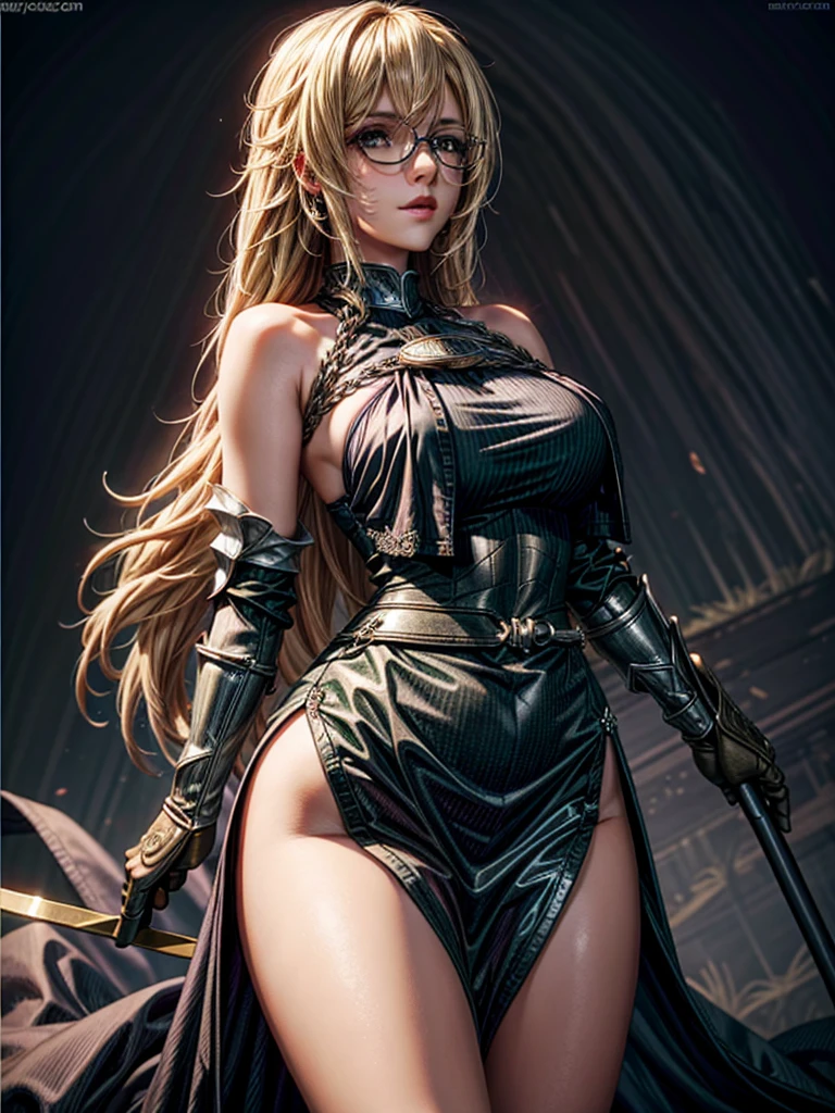 1girl, jeanne d'arc (fate),  glasses,, (blonde hair:1.4), long hair, (green eyes), (medium breasts:1.2), thicc thighs, curvy hips,
BREAK, greek clothes,
BREAK looking at viewer, night, (sweaty body), (sweaty:1.3),
BREAK (masterpiece:1.2), best quality, high resolution, unity 8k wallpaper, (illustration:0.8), (beautiful detailed eyes:1.6), extremely detailed face, perfect lighting, extremely detailed CG, (perfect anatomy),1 , 