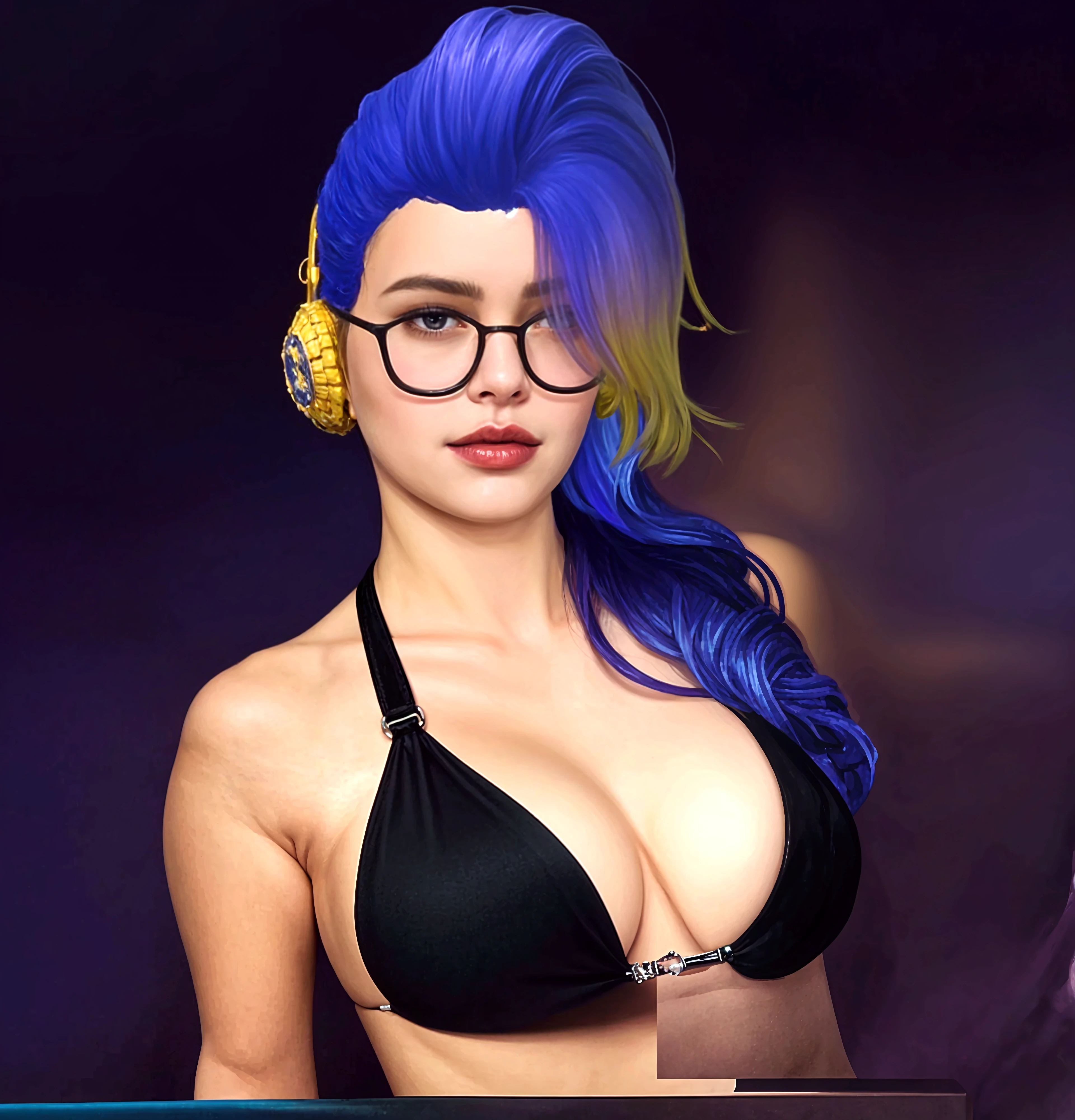 Mujer arafed en bikini morado posando para una foto, bikini realista, estilo anime realista 3d, juri misaki, Boichi, render fotorrealista de chica anime, anime 3d realista, ecchi, Retrato realista kawaii, sakimichan hdri, anime semi realista, anime semirealista, arte cg anime suave, hyper realistic 