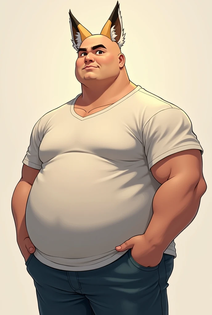 ((( Personagem : Eduardo is plump, chubby, with extremely thick thighs, a large belly, fat, he is 56 years old, He's wearing gray sweatshirt shorts, camiseta preta aberta desabotoada com uma camiseta branca por dentro. He wears a watch, bracelet, lanyard around his neck., He is bearded, full beard, big voluminous beard, wears prescription glasses))). ((( Character Antony is plump, chubby, extremely thick thighs, large belly, fat hair and gray-haired Bara, he wears a floral t-shirt and denim shorts, ele usa pulseiras de couro preta no pulso, watch and Nordic chain around his neck he wears socks and white sneakers with blue details he wears prescription glasses))). Uma Cidade iluminada e cheia de placas de propagandas , (((vemos um bar com algumas pessoas em frente a entrada dele))), ((na fachada do bar tem uma caneca de cerveja feita com neon )), some luxury cars and Porsche are parked near the bar