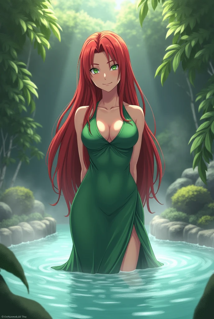 A beautiful young woman (Taylor Swift age 25) with long, flowing red hair, wearing a revealing green evening dress, stands in a lush, verdant greenhouse. Vines and tendrils of exotic plants wrap around her body, as if the flora is alive and acting in concert with her seductive movements. Her emerald eyes gleam with a predatory gaze, fixated on a lovely female companion who is ensnared by the woman's allure and several snaking vines which are in the process of laying her down and stripping her. The scene is bathed in a warm, golden light, creating a sensual, almost dreamlike atmosphere. aesthetic, photorealistic, 8k, masterpiece, ultra-detailed, vivid colors, natural lighting, romantic, alluring, sensual, seductive, beautiful woman, long red hair, green evening dress, exotic plants, greenhouse, vine tendrils, emerald eyes, female companion, warm lighting
