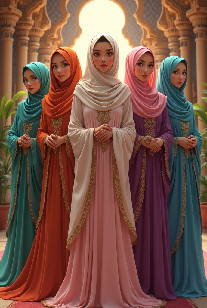 modern islamic clothing with rpg color theme