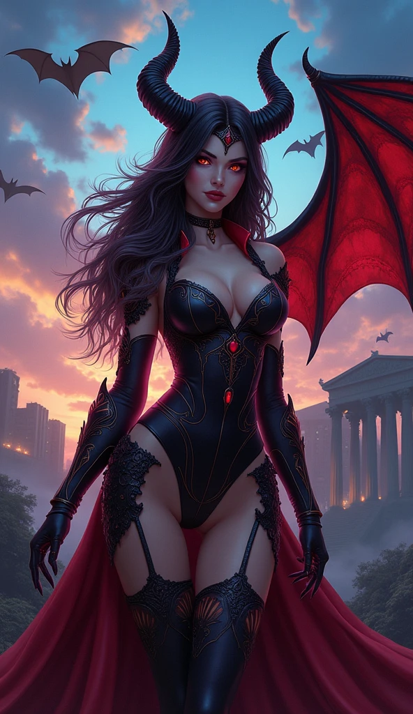 batman statue of a woman (Adriana Lima :1.1) red lips, green eyes in a black and red outfit, artgerm and, ig model | artgerm, in the style artgerm, extremely detailed artgerm, trending artgerm, style artgerm, graphic artist artgerm, artgerm greg rutkowski _ greg, artgerm style