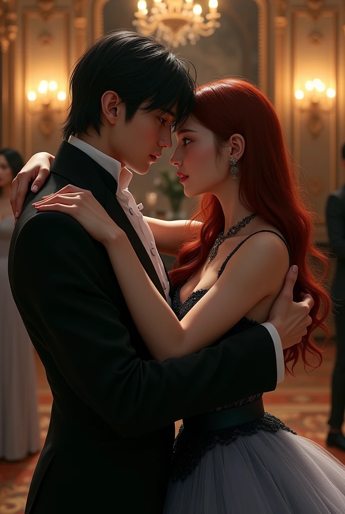 Couple qui danse avec leur ombre ailees