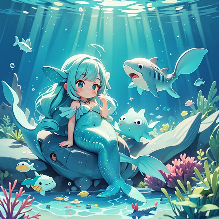 (extremely cute and delicate CG illustration, ultra-detailed and ultra-high quality), best illumination, best shadow, an extremely cute and adorable (((seaangel slug))), swimming deep in the ocean