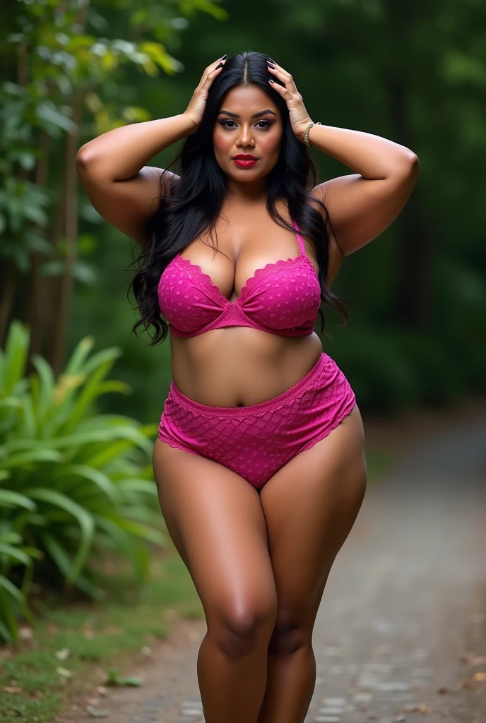 swastika mukharjee Indian beautiful woman curvy plus size hour glass bulky huge figure woman, closeup camera view, big huge m-cup breast, wearing SHEIN Teen Girl Letter Graphic Cami Top & Shorts & Mesh Top Color: Multicolor , covered Bust , elegant standing position, eye contact view, different style hairstyle, bright eyes, thin eyebrows, fair skin, blushing cheeks, prefect head to toe view, full body, ideal for high-fashion or editorial shoots, ultra realistic skin texture, head to toe view, full body shot, full body view, smile face, black hair, Indian face, perfect skin tone light, ultra realistic skin texture, bigger waist, busty, big hips, fleshy thighs, thick thighs, busty, full body view, Santorini, Greece: Whitewashed buildings with blue domes and sea views.