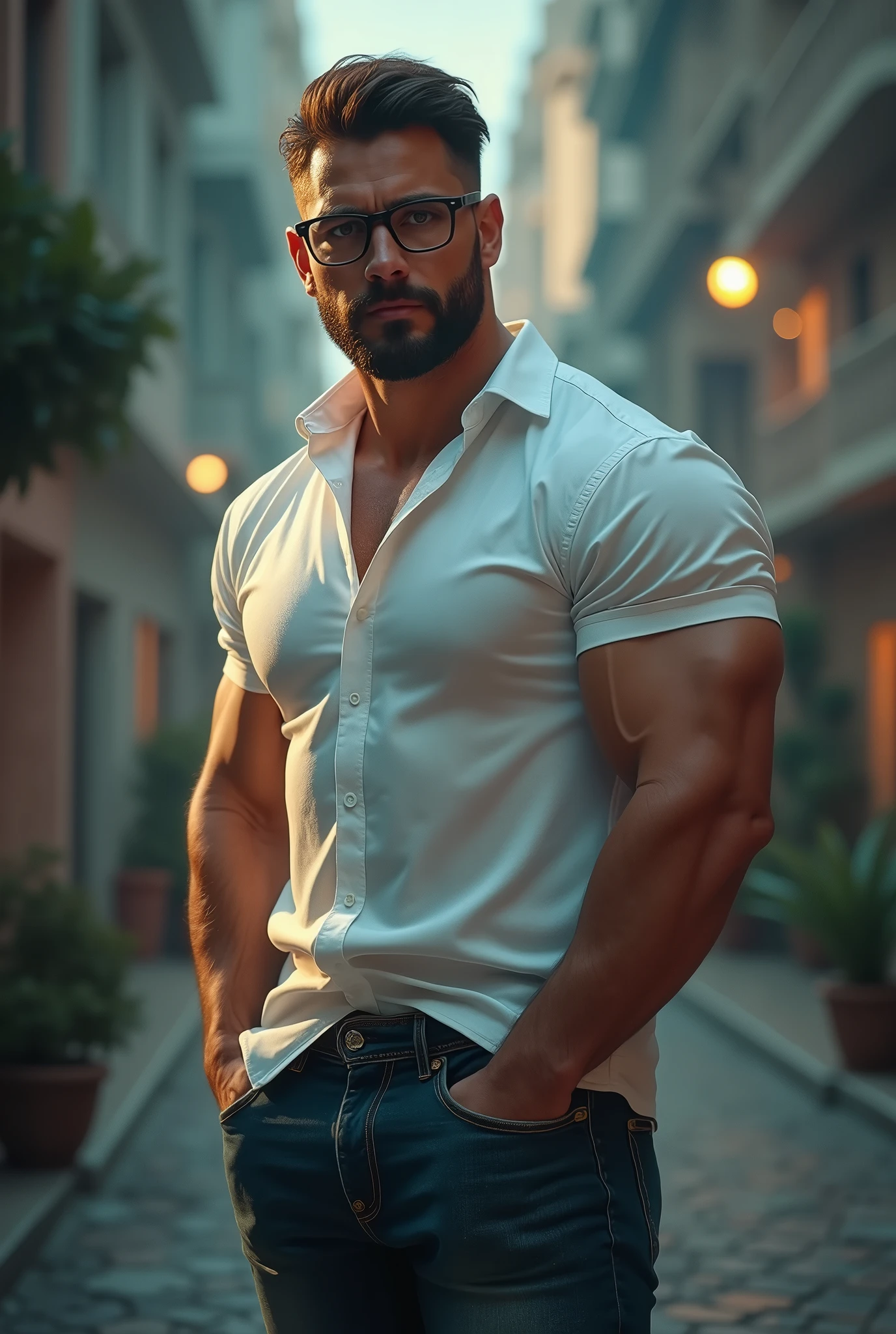 Korean gentleman,super big breasts ,tanned skin,clean shave,wearing shirt, open chest shirt, showing off body, toned abs and full chest,pants are down,show off panty waistband,in crowded,molested,Handsome ,wear glasses, sexy , Masculine and handsome,musculous,Muscles look good,,, Full body photo,(ultra-detailed, photorealistic, best quality, 4k, 8k, highres, masterpiece:1.3),charming and distinguished , (muscular build body), ,sweat,, lewd face ,tight chest, sex,, erotic, horny, , Accessories include a luxury wristwatch,looking at viewer,muscle veins,six pack,hyper-realistic,
