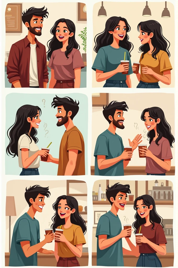 「The scene where he makes the first big request and、Then there are illustrations of scenes where they make small requests.。for example、Big Proposal(Travel planning etc.)A small suggestion from(Go to the movies)Expressing the process of transitioning to。」men and women