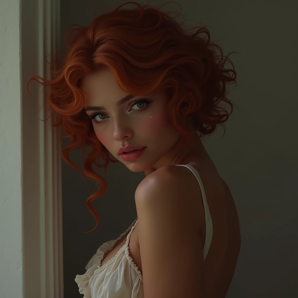 (chef-d'œuvre), (meilleure qualité), (photoréaliste:1.3), 8K, texture de peau détaillée, texture de tissu détaillée, beau visage détaillé, détails complexes, Ultra détaillé, Scarlett Johansson, Black Widow dans le style de Captain America, cheveux roux raides, (corps pleine longueur:1.2)
