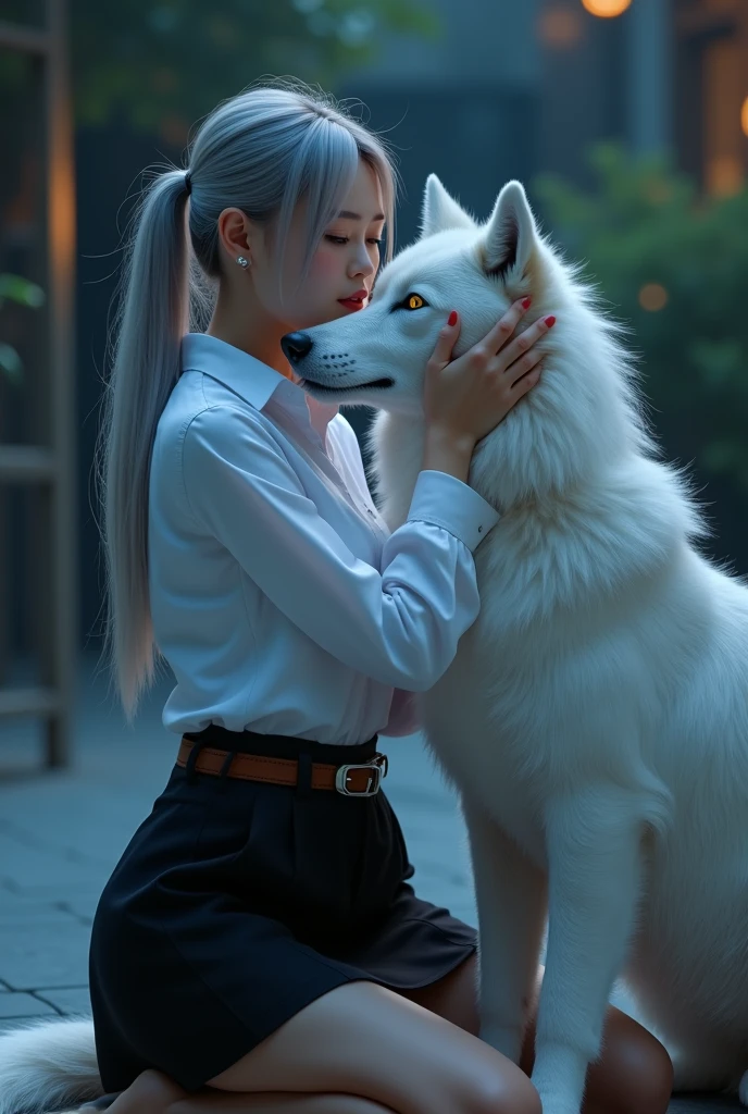 Uma cena suave e tocante se desenha diante dos olhos da mente. In a verdant field under the blue and welcoming sky, uma figura humana se encontra de joelhos, with hands raised in prayer. His face is lit up by an expression of love and reverence. A seu lado, um cachorro, radiante em sua lealdade e vitalidade, look at the person with eyes full of trust and gratitude. The dog is a vivid presence, sua pelagem exibindo uma variedade de tons terrosos, reluzindo sob a luz do sol.
The scene is full of harmony and connection. The bond between the person and the dog is evident – a link that transcends words, reflecting the deep connection between humans and animals. In a gesture of protection, The person's hand rests gently on the dog's back, offering security and affection. Em volta, The colors of nature dance in perfect harmony, enquanto o vento sopra suavemente, carregando consigo a energia dos sentimentos expressos nela. It represents gratitude for the mastery of life shared between humans and animals, and awareness of the responsibility to care for and protect those who depend on us.
The surrounding scenery reflects the serenity and tranquility of the moment, enquanto os raios de sol iluminam suavemente a cena, symbolizing the light of understanding and affection. Uma paisagem natural ao redor, with colorful flowers and majestic trees