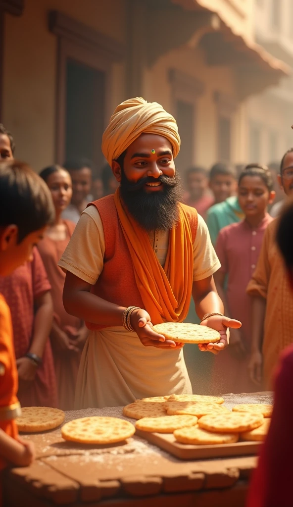 A crazy sikh man holding so many gold