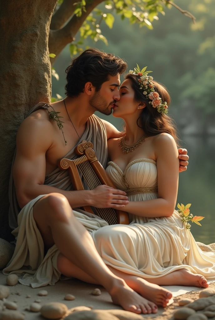 on a garden, full body, naked, six females greek with cloak are running, female greek, painted of rugged zeus and queen hera, god of thunder, female greek god, white hair, masculine, mature, handsome, upper body, muscular, hairy torso, fantasy, intricate, elegant, highly detailed, digital painting, artstation, concept art, smooth, sharp focus, illustration, art by gaston bussiere and alphonse mucha, almost naked