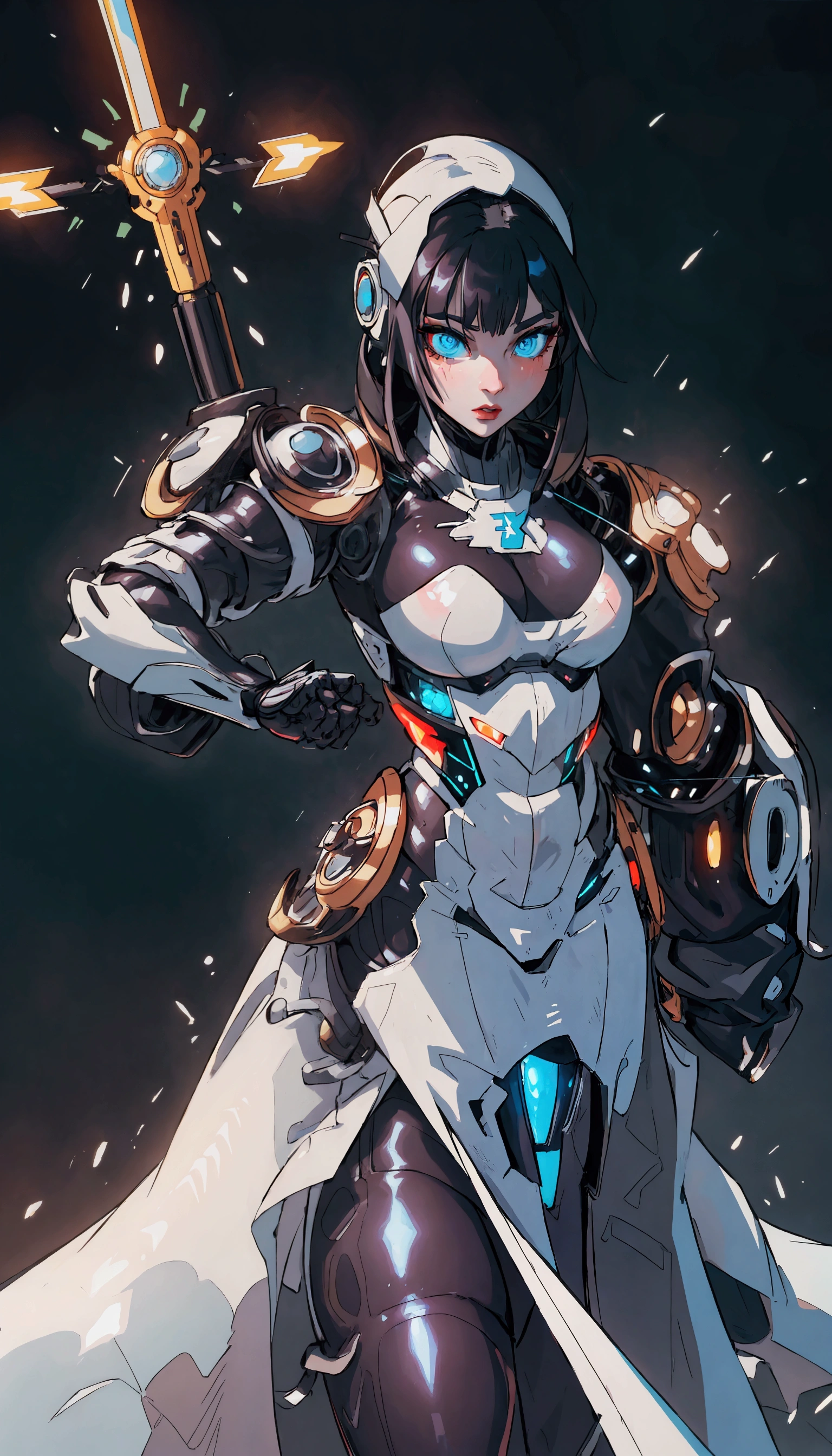 3d, cartoon, anime, Cinematic, hyper-detailed, and insanely detailed, this artwork captures the essence of a muscular female android girl heavey breasts. Beautiful color grading, enhancing the overall cinematic feel. Unreal Engine brings her anatomic cybernetic muscle suit to life, appearing even more mesmerizing. With the use of depth of field (DOF), every detail is focused and accentuated, drawing attention to her eyes and the intricate design of the anatomic cybernetic muscle suit . The image resolution is at its peak, utilizing super-resolution technology to ensure every pixel is perfect. Cinematic lighting enhances her aura, while anti-aliasing techniques like FXAA and TXAA keep the edges smooth and clean. Adding realism to the anatomic cybernetic muscle suit, RTX technology enables ray tracing. Additionally, SSAO (Screen Space Ambient Occlusion) gives depth and realism to the scene, the girl's anatomic cybernetic muscle suit become even more convincing. In the post-processing and post-production stages, tone mapping enhances the colors, creating a captivating visual experience. The integration of CGI (Computer-Generated Imagery) and VFX (Visual Effect brings out the anatomic cybernetic muscle suit's intricate features in a seamless manner. SFX (Sound Effects) complement the visual artistry, immersing the viewer further into this fantastic world. The level of detail is awe-inspiring, with intricate elements meticulously crafted, the artwork hyper maximalist and hyper-realistic. Volumetric effects add depth and dimension, and the photorealism is unparalleled. The image is rendered in 8K resolution, ensuring super-detailed visuals. The volumetric lightning adds a touch of magic, highlighting her beauty and the aura of her anatomic cybernetic muscle suit in an otherworldly way. High Dynamic Range (HDR) technology makes the colors pop, adding richness to the overall composition. Ultimately, this artwork presents a portrayal of a super cybernetic female android