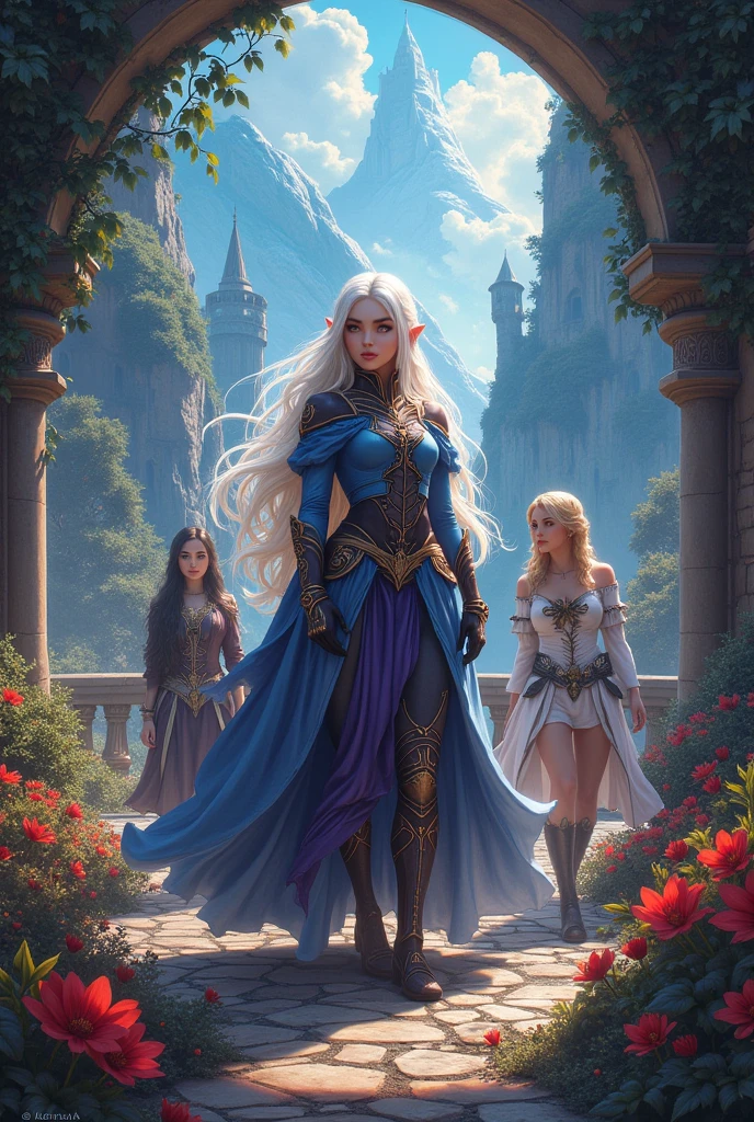 Step 1 - Scene: This is a magical scene with multiple characters in it. The scene features magnificent epic cinematic style buildings and landscapes, including towers, city walls, bridges, meadows, and lakes. There are mysterious clouds and lightning in the sky, as well as the flow and flickering of magical energy.
Step 2 - Labels (relational, noun, verb):
Characters: Many people, male, female, elderly, young
Clothing: magical decorations, ancient costumes, armor, robes, cloaks, boots
Architecture: walls, towers, bridges, palaces, shrines, meadows, lakes
Sky: Clouds, lightning, magical energy
Items: magic staffs, swords, bows and arrows, shields, magic crystals, books
Actions: casting, fighting, running, jumping, flying, resting, talking, thinking, observing
Step 3 - tag:
Characters: Multiple characters, male, female, elderly, young
Clothing: magical decoration, ancient attire, armor, --auto --s2