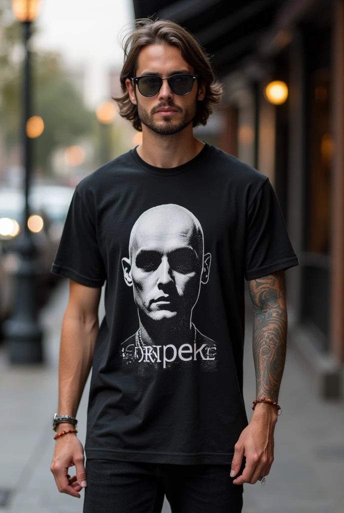 A bold and edgy image featuring a modern, rebellious twist on a classic character. The woman, styled reminiscent of Snow White, is adorned with vibrant tattoos that cover her arms, legs, and neck, adding a contemporary and defiant flair. She wears a white T-shirt with the word "Dope" printed in red, accompanied by "Visions" below it, as she smokes nonchalantly, exhaling a plume of smoke. Her dark hair is styled in a vintage bob, adorned with a small crown, and her makeup is striking with bold red lips and colorful eyeshadow. She is surrounded by classical statues that contrast with her modern appearance, creating a unique juxtaposition of old and new. The statues seem to watch over her as she exudes confidence and attitude, embodying a blend of classic elegance and modern rebellion.
(((modern rebellious portrait))), medium shot, neon and soft lighting, dynamic composition BREAK ((best quality:1.6)), ((high details:1.5)), ((highres:1.5)), ((4K:1.5)), ((bold tattoos:1.3)), ((classic statues:1.3)) BREAK inspired by the styles of Greg Rutkowski | Artgerm | Pascal Blanche | Banksy.