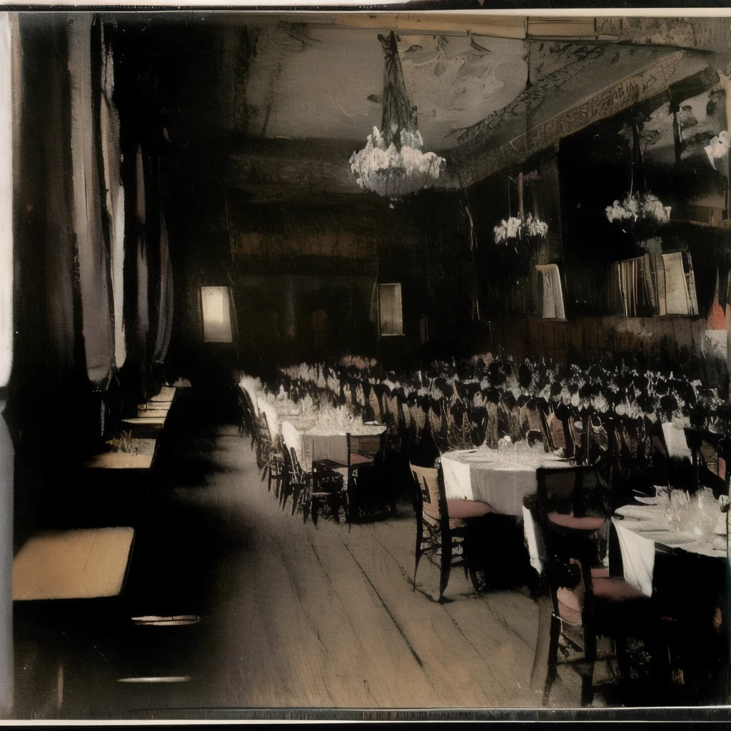 Paris around 1900、Inside the cabaret、A large number of guests、Dancer