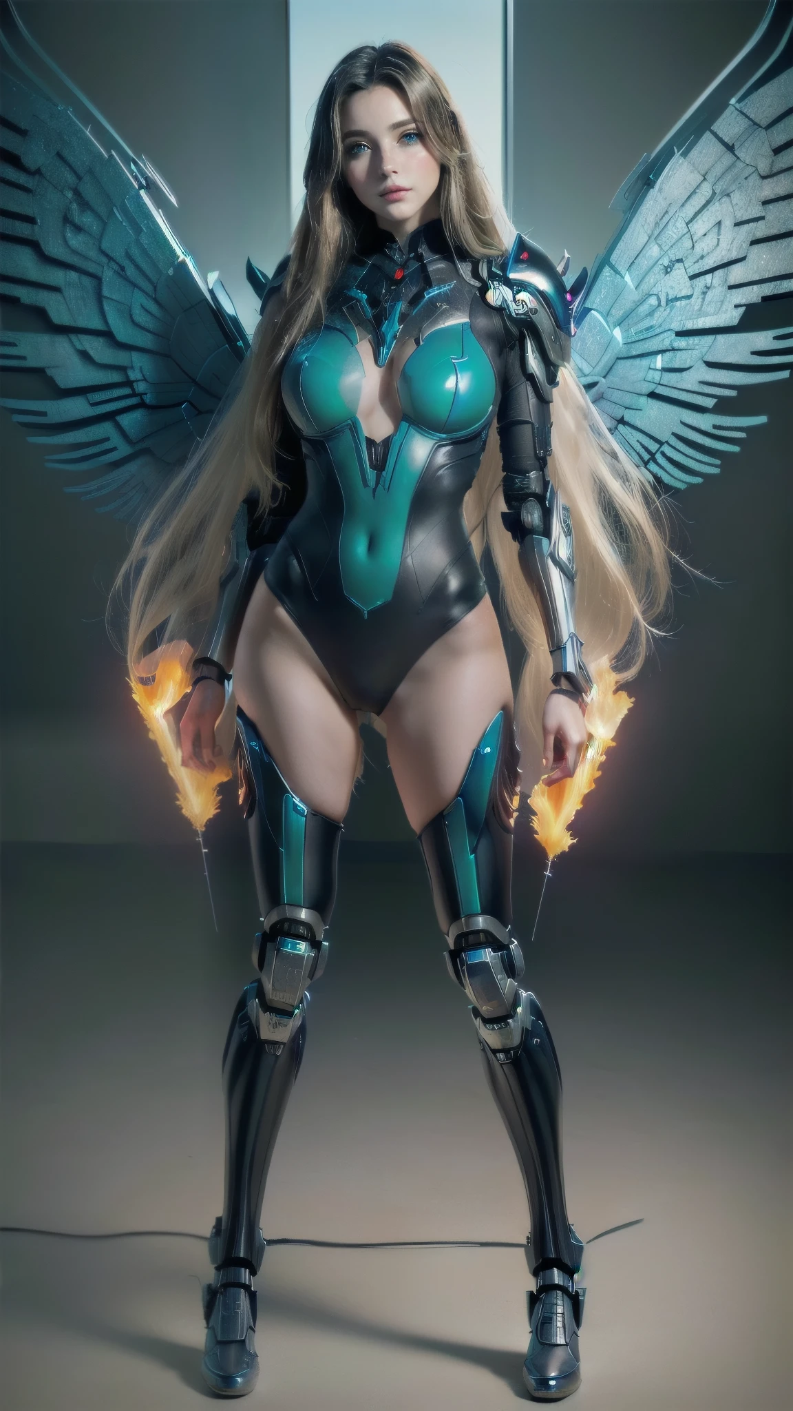 ((Best quality)), ((Irongirl masterpiece)), (highly detailed:1.3), 3D, beautiful, (cyberpunk:1.2), in space, nebulous, holding_weapon, laser, (1Female Mecha:1.3), sexy body, facing the audience, bright blue eyes, full body, blonde, (flying, descending, dynamic, motion blur: 1.4), (huge wings of wicks: 1.6), looking up, glowing_eyes, mecha, panorama, background is earth, nebula, space, particles, Reality, HDR (High Dynamic Range), Ray Tracing, NVIDIA RTX, Super Resolution, Unreal 5, Subsurface Scattering, PBR Textures, Post-Processing, Anisotropic Filtering, Depth of Field, Maximum Clarity and Clarity, Multilayer Textures, Albedo and Specular Maps, Surface Shading, Accurate Simulation of Light-Material Interaction, Perfect Proportions, Octane Render, Two-Tone Lighting, Large Aperture, Low ISO, white balance, rule of thirds, 8K RAW, efficient sub-pixel, sub-pixel volume product, (best quality), (Japanese: 0.5), (Korean: 0.8), (Liu Yi Fei: 1.5) long hair, (big chest: 1.2) wearing superman's S on the chest.