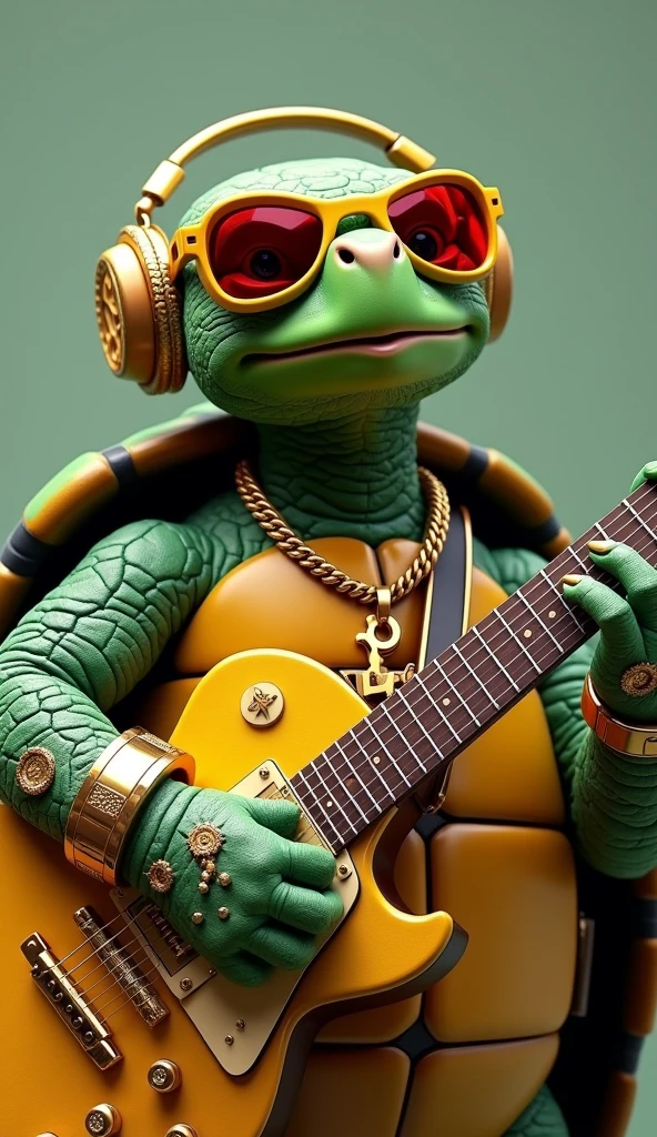 Build a turtle playing drums