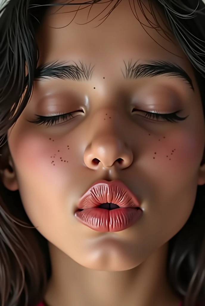 (nude), cleavage, looks like an average woman, no clothes, ((plump hips)), wide hips, large labia, ((small breasts: 1.3)), round eyes, (looks like Tessa Winters), ((spread legs)), trimmed pubic hair, puckered lips, (big clit), thic hips, ((sticky pussy)), perfect eyes, symmetrical eyes, ((flat chest)), (flat chested:1.21), (large nipples), relieved sigh, ((pussy secretion)), plump hips, ((after sex)), ((transparent smeared cum only on her pussy)), (clean chest), ((pubic hair, hairy pussy, hairy vulva))