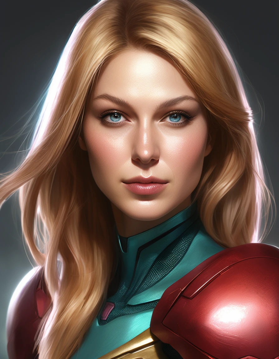 waist up  of mlssbnstkara woman, as Samus Aran, sci-fi, highly detailed, ddigital art, sharp focus,  by Tony Sart and artgerm and randy vargas