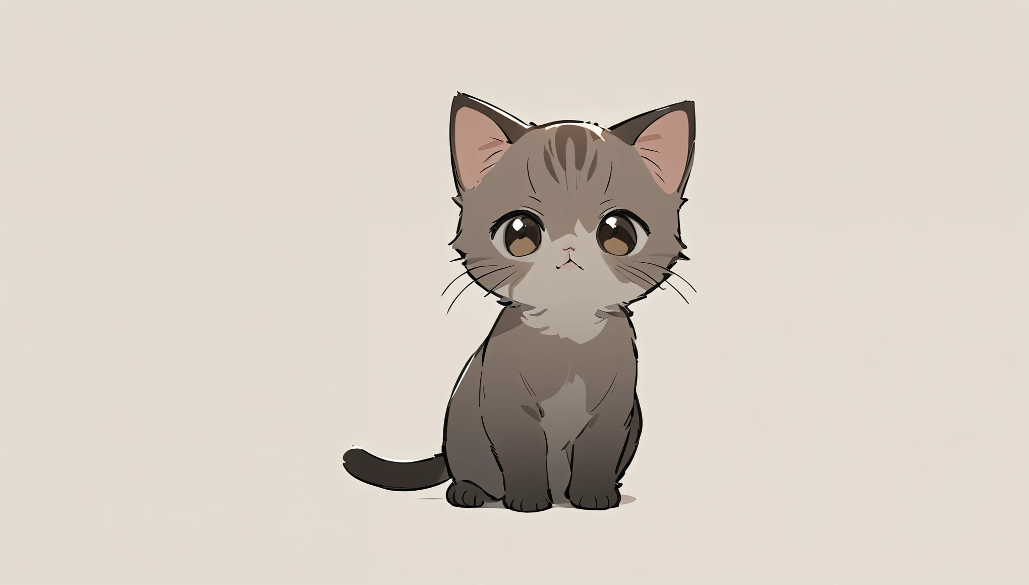 Cute kitten , Minimalist