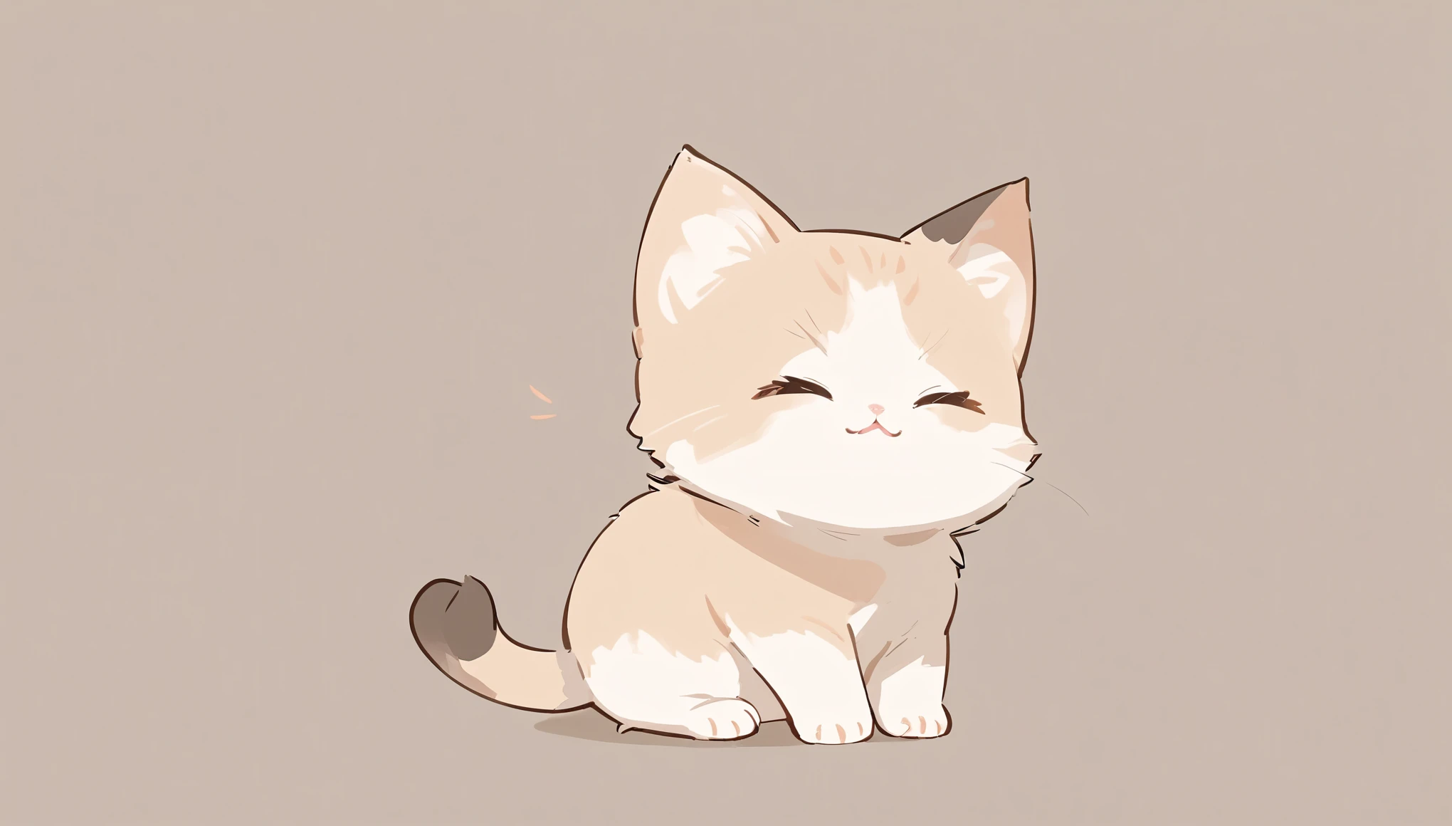 Cute kitten , Minimalist