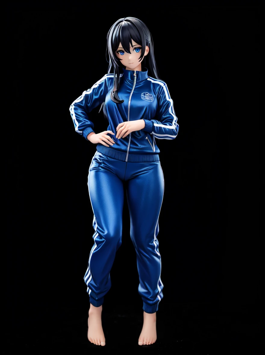 1girl, angry, hair, looking at viewer,(beautiful detailed blue eyes), (Persona:1.1),squatting, spread legs,amagi_yukiko, (over size Colorful track suit pants), hand on hips, line off, (beautiful antique shop room), small open Window, barefoot, smile, (((A girl who moves her hips left and right))), ((((highlight in eyes)))), blue sky, (Window matt), caustics