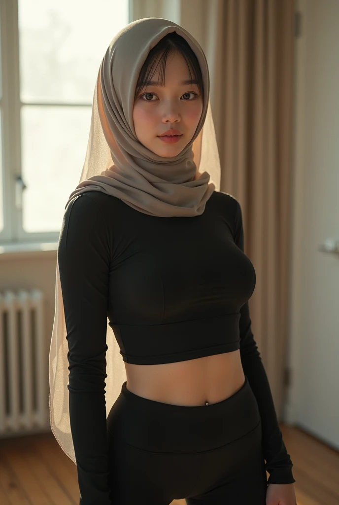 Malaysia,Muslim women,scarf,skirt,Ultra-high-definition images,Chest,Upper body down,reality,Unbutton,Cleavage,Reality,Standing,Home,Good shape,Short-sleeved clothes,Sexy,Thin clothes,perspective,underwear