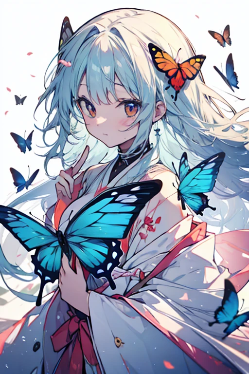 （(Colorful butterflies with gorgeous ornaments and flowers on black background)）, ((pheromosa)),(harmony of butterfly), Butterfly, intricate digital painting, (mechanical butterfly), highly intricate and colorful, dark but detailed digital art, Highly detailed symmetry, detailed digital artwork, Symmetrical intricate details, plethora of colors，colorful intricate masterpiece,beautiful,pokemon,{Look at viewers},(Clear eyes), ((Roundhouse kick:1.2)),(action),(Daytime desert),2 fingers,(Thin toes),(overlooking:1.3),(blue light particle),spin blur,