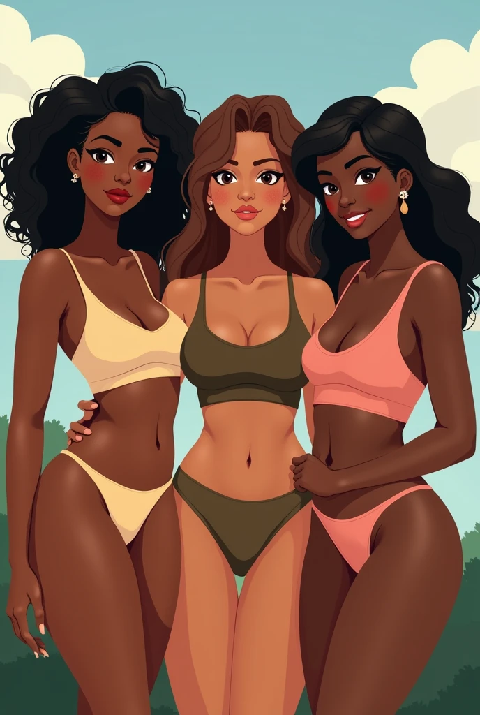 three 16 years Indian girls, height 5.0 ft, totally naked, realist image