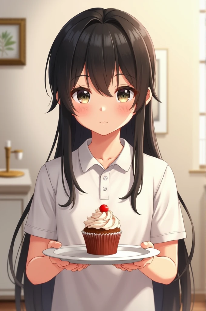 (masterpiece, best quality:1.2),
1girl, (puffy cheeks:1.4), (:3, surprised, full-face blush, sweat drop:1.2), looking at viewer, long hair, black hair, brown eyes BREAK
maid dress, headband, sitting, on floor, seiza
BREAK from above, (eating, holding food, donuts), food, plate stack, food on face, kitchen