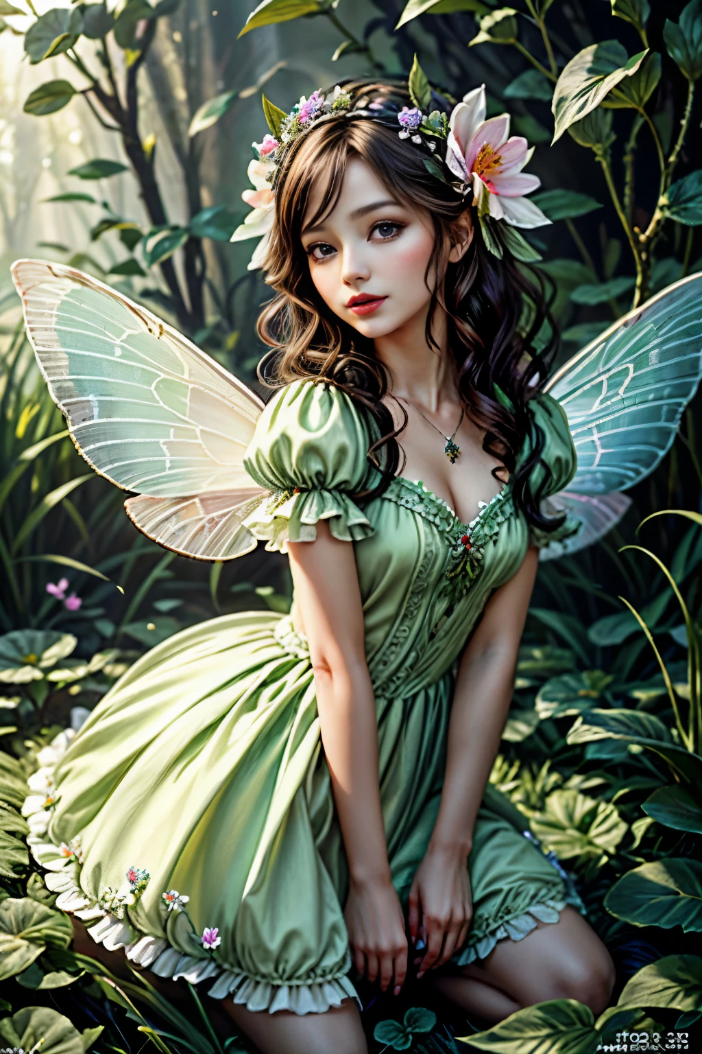 ((masterpiece, best quality,edgQuality)), edgFae, Flower Fairy, a fairy with a flower in the hand, Drawed in the style edg Fae,using edg, Ultra Definition, best quality, ultra 32k, ultra hd